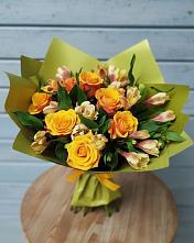 Букет цветов из:  Альстромерии и Розы #REPLACE_PRED# Климово