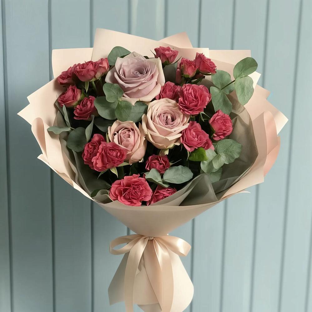 Букет цветов из: Гвоздики и Розы в Климово