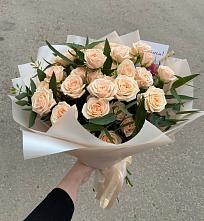Букет Кремовые розы Латте в Климово