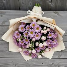 Букет цветов из:  Розы и Хризантемы в Климово