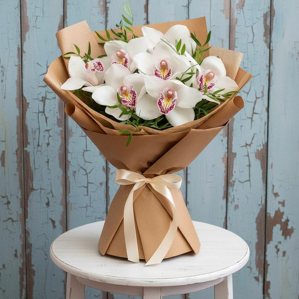 Букет цветов из: Орхидеи и Розы в Климово