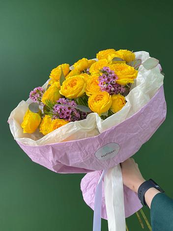 Букет Кустовые желтые розы в Климово