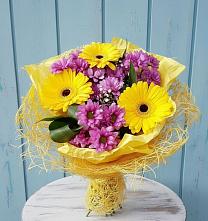 Букет цветов из:  Хризантемы и Герберы в Климово