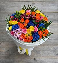 Букет цветов из:  Розы и Хризантемы в Климово