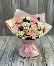 Букет цветов из:  Гвоздики, Розы и Хризантемы в Климово