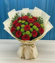 Букет цветов из:  Розы и Хризантемы #REPLACE_PRED# Климово